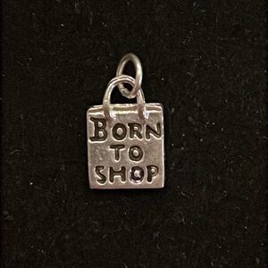 Sterling ‘BORN TO SHOP’ Charm